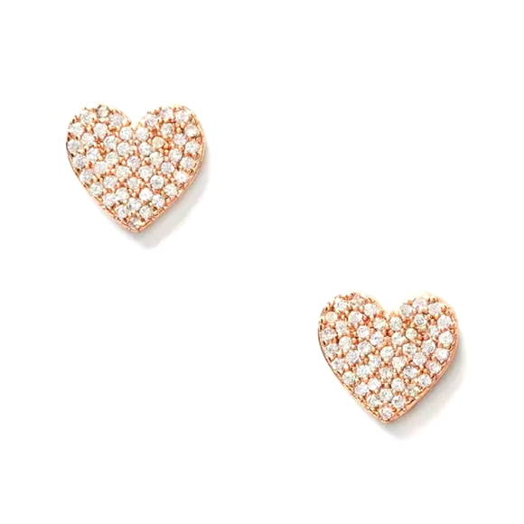 (BNWT) Kate Spade Pave Hearts Studs - Picture 2 of 5